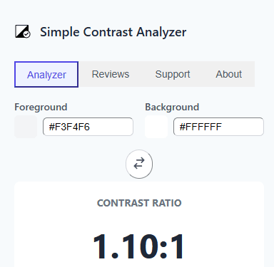 Simple Contrast Analyzer